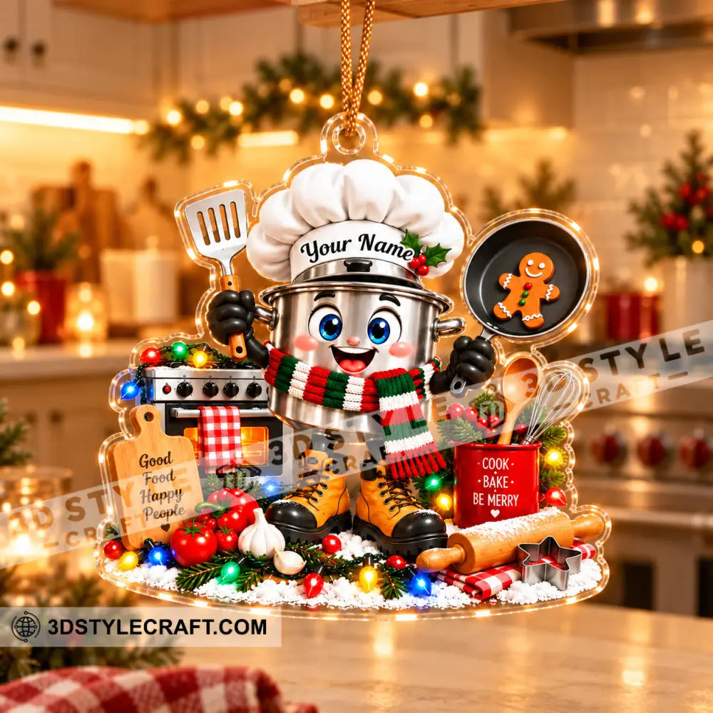 Chef Home Decor Christmas Ornament Personalized Ornament - Ornament