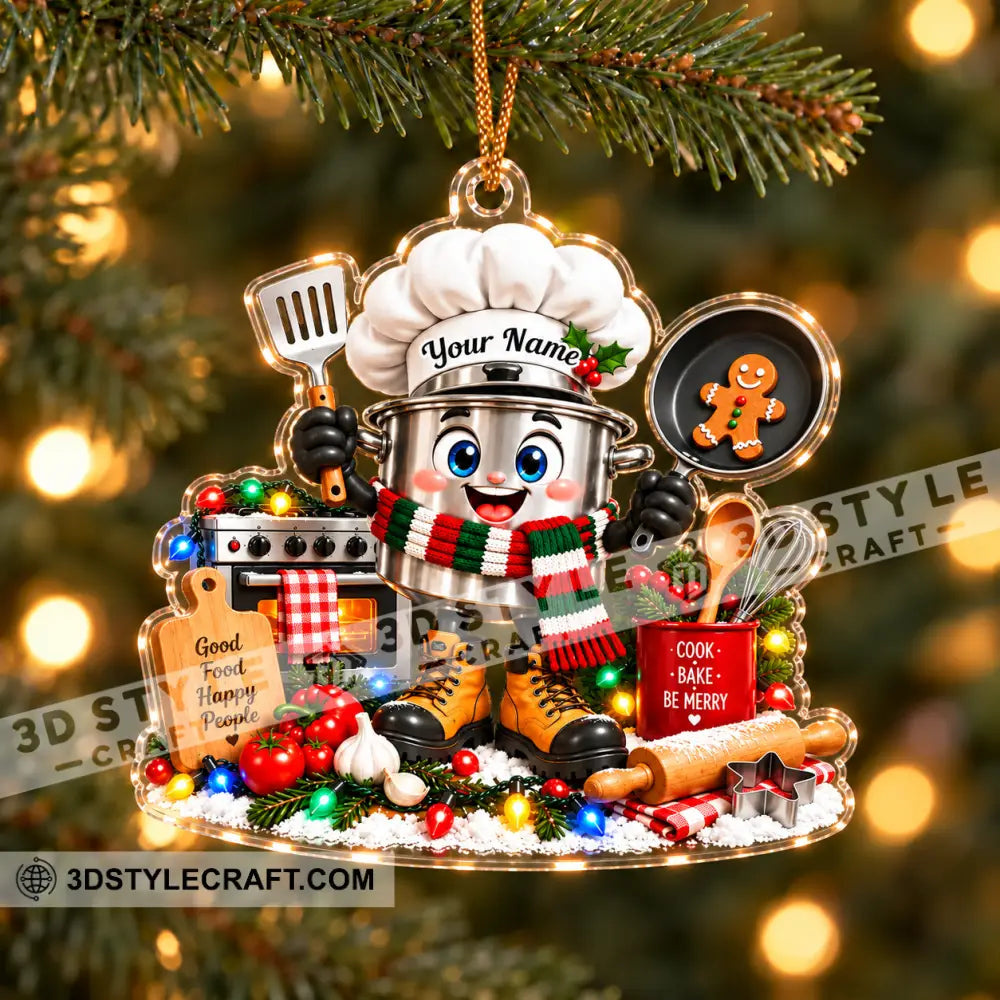 Chef Home Decor Christmas Ornament Personalized Ornament - Ornament