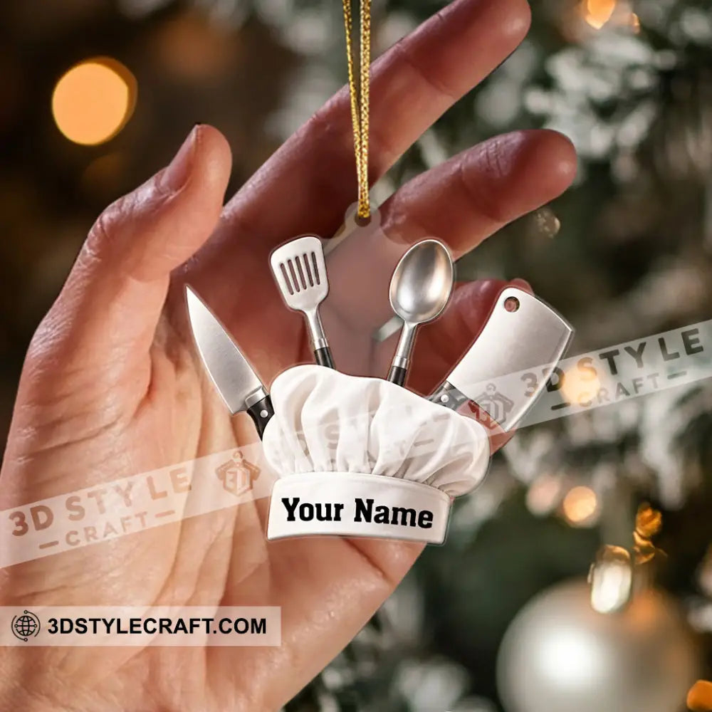 Chef Home Decor Christmas Ornament Personalized Ornament - Ornament