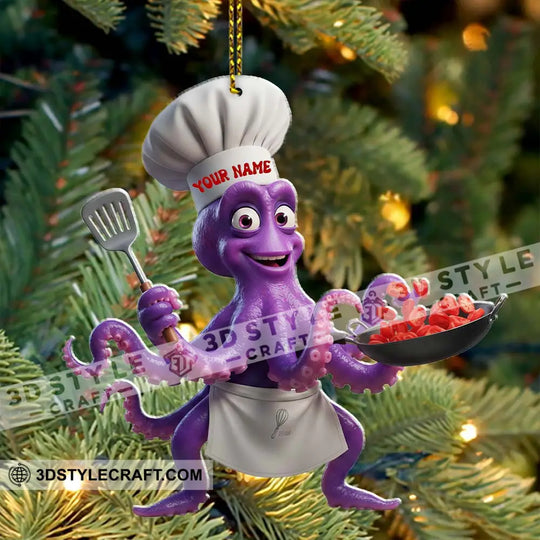 Chef, Home Decor, Christmas Ornament, Personalized Ornament style option 4