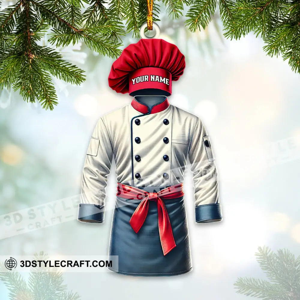 Chef Outfit Ornament Personalized