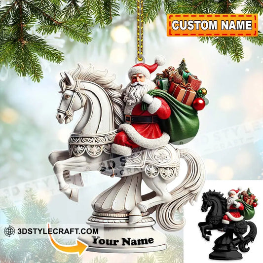 Chess Santa Christmas Ornament Personalized