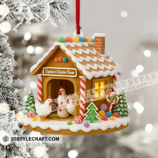 Chicken Farm, Home Decor, Christmas Ornament, Personalized Ornament style option 4