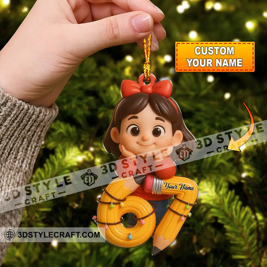 Christmas 67 Cute Girl Home Decor, Christmas Ornament, Personalized Ornament style option 1