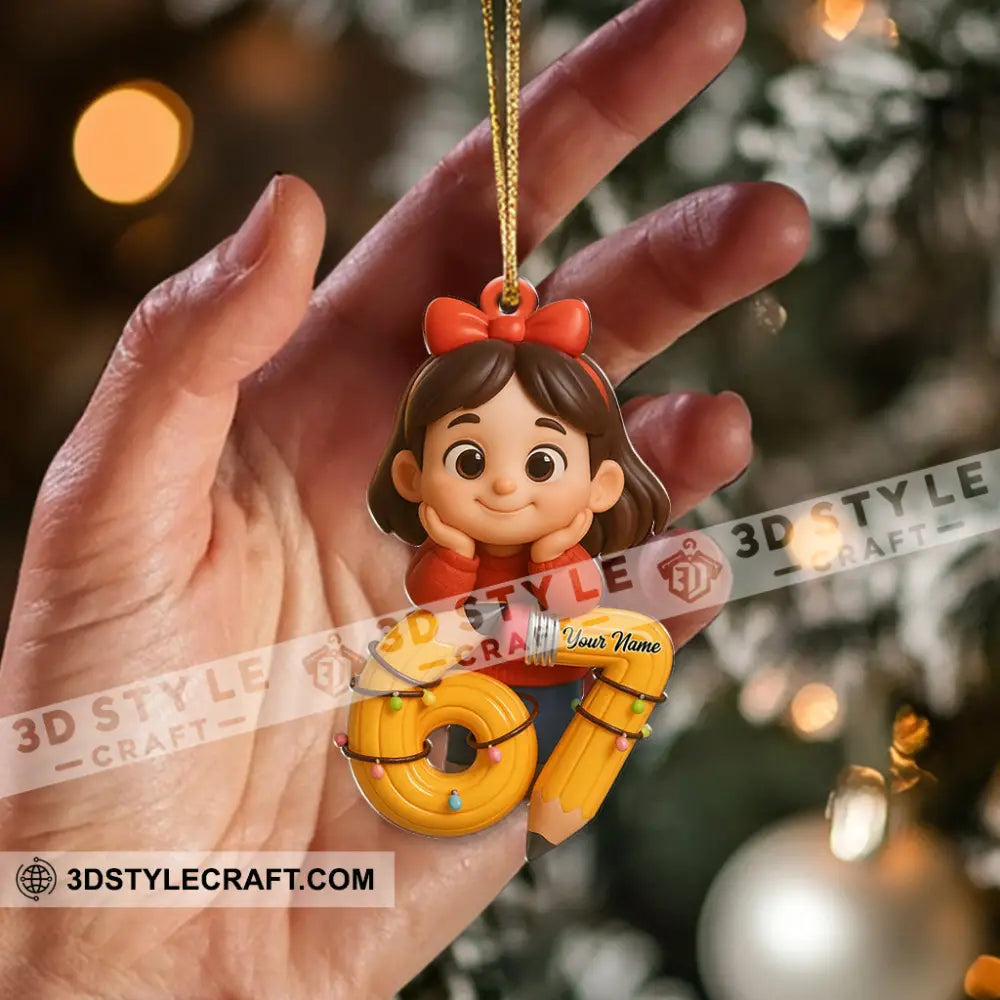 Christmas 67 Cute Girl Home Decor Christmas Ornament Personalized Ornament Ornament