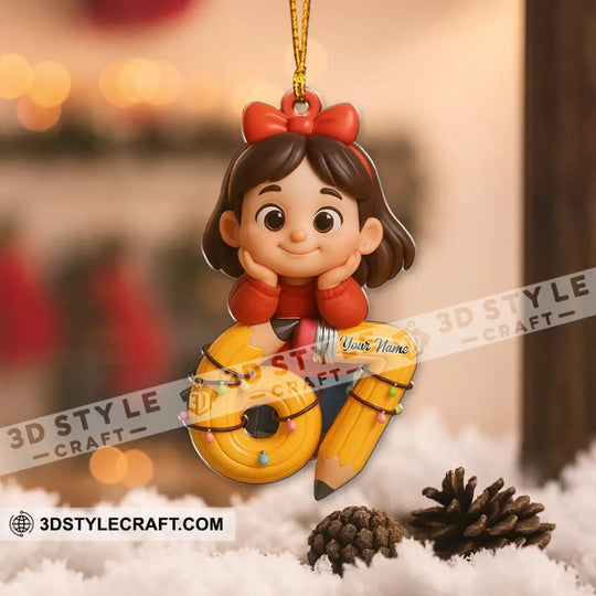 Christmas 67 Cute Girl Home Decor, Christmas Ornament, Personalized Ornament style option 3