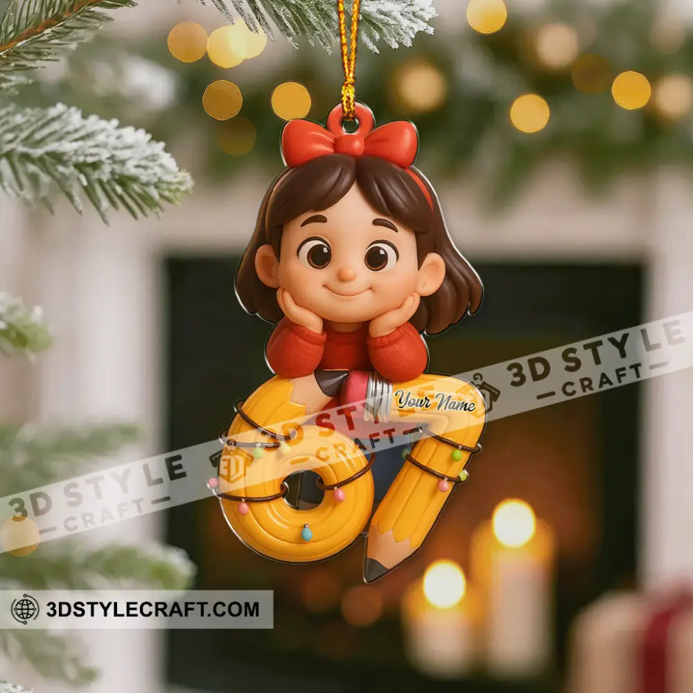 Christmas 67 Cute Girl Home Decor Christmas Ornament Personalized Ornament Ornament