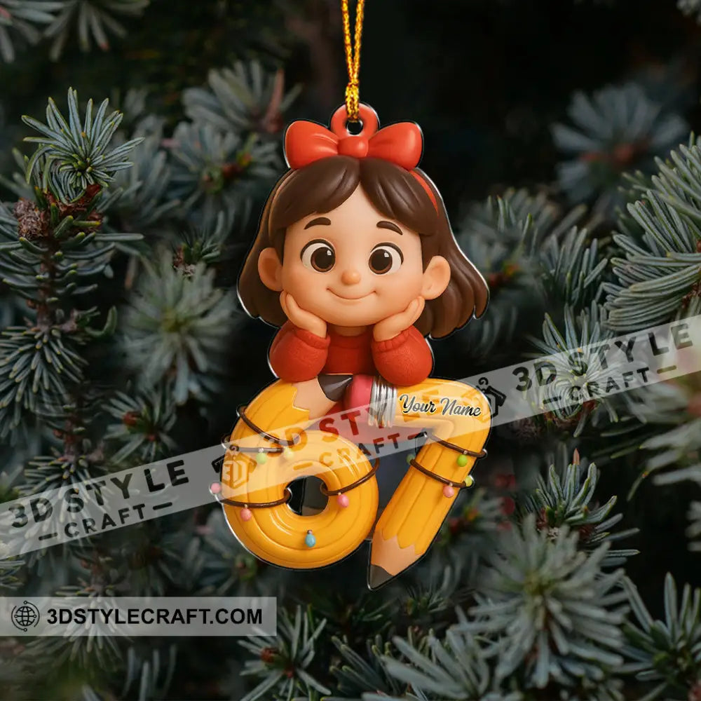 Christmas 67 Cute Girl Home Decor Christmas Ornament Personalized Ornament Ornament