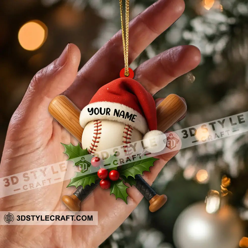 Christmas Baseball Lover Home Decor Christmas Ornament Personalized Ornament Ornament