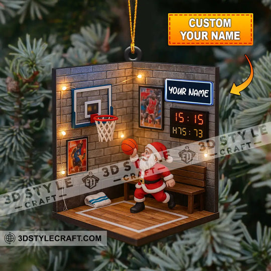 Christmas Basketball Home Decor, Christmas Ornament, Personalized Ornament style option 4
