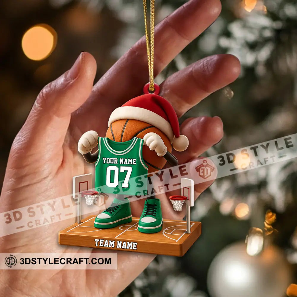 Christmas Basketball Home Decor Christmas Ornament Personalized Ornament Ornament