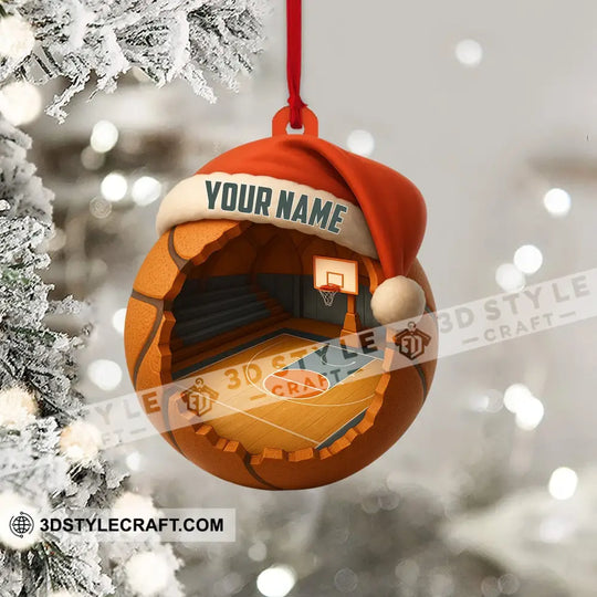 Christmas Basketball Lover, Home Decor, Christmas Ornament, Personalized Ornament style option 4