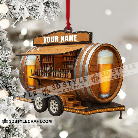 Christmas Beer Shop, Home Decor, Christmas Ornament, Personalized Ornament style option 4