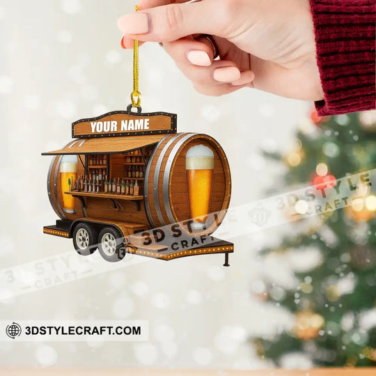 Christmas Beer Shop, Home Decor, Christmas Ornament, Personalized Ornament style option 2