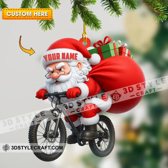 Christmas Bicycle, Home Decor, Christmas Ornament, Personalized Ornament style option 1