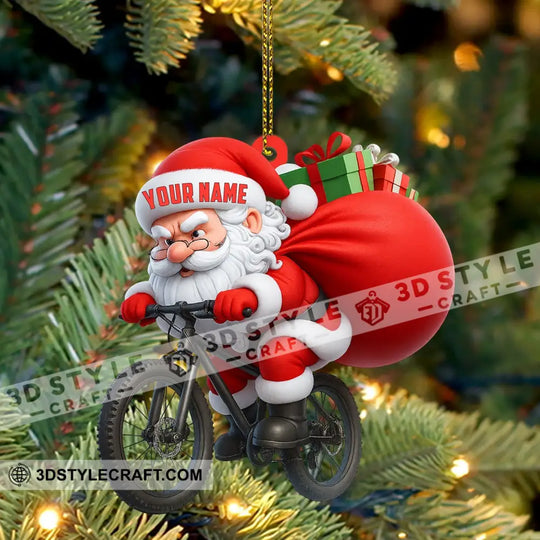 Christmas Bicycle, Home Decor, Christmas Ornament, Personalized Ornament style option 3