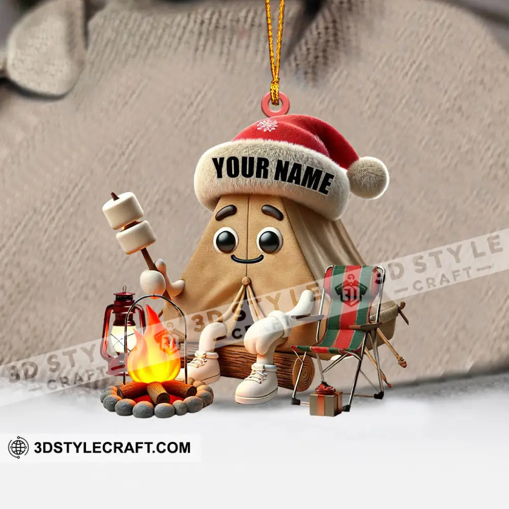 Christmas Camping Ornament Personalized