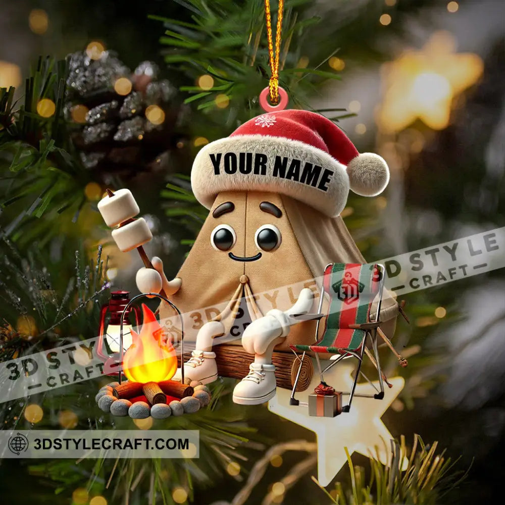 Christmas Camping Ornament Personalized