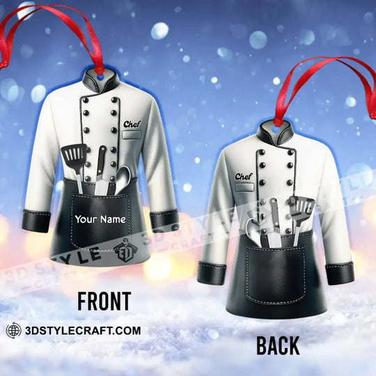 Christmas Chef, Home Decor, Christmas Ornament, Personalized Ornament style option 4