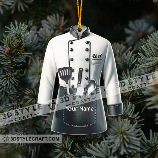 Christmas Chef, Home Decor, Christmas Ornament, Personalized Ornament style option 2