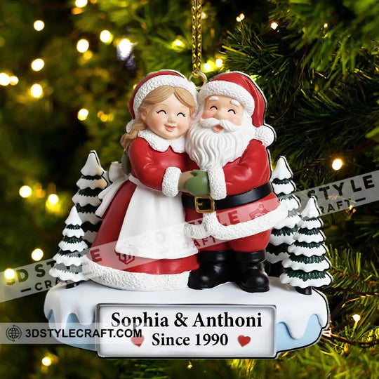 Christmas Couple, Home Decor, Christmas Ornament, Personalized Ornament style option 4