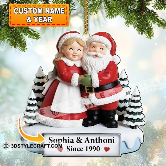 Christmas Couple, Home Decor, Christmas Ornament, Personalized Ornament style option 2