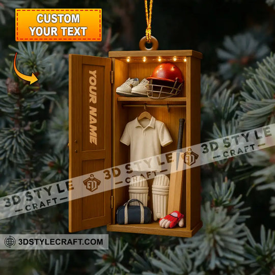 Christmas Cricket Players, Home Decor, Christmas Ornament, Personalized Ornament style option 1