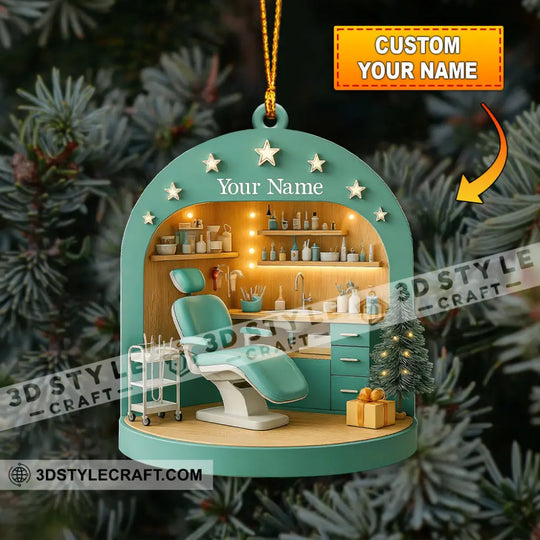 Christmas Dental Clinic, Home Decor, Christmas Ornament, Personalized Ornament style option 1