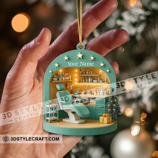 Christmas Dental Clinic, Home Decor, Christmas Ornament, Personalized Ornament style option 2