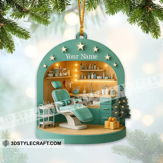 Christmas Dental Clinic, Home Decor, Christmas Ornament, Personalized Ornament style option 4