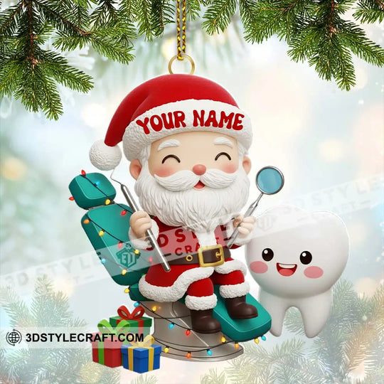 Christmas Dentist, Home Decor, Christmas Ornament, Personalized Ornament style option 4
