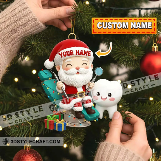 Christmas Dentist, Home Decor, Christmas Ornament, Personalized Ornament style option 2