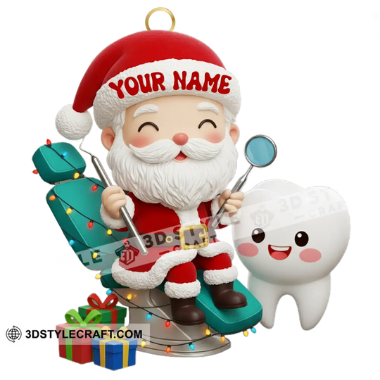 Christmas Dentist, Home Decor, Christmas Ornament, Personalized Ornament style option 3