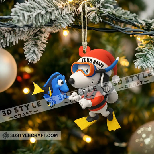 Christmas Diving Home Decor, Christmas Ornament, Personalized Ornament style option 3