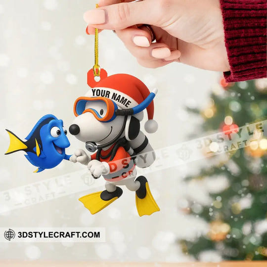 Christmas Diving Home Decor, Christmas Ornament, Personalized Ornament style option 2