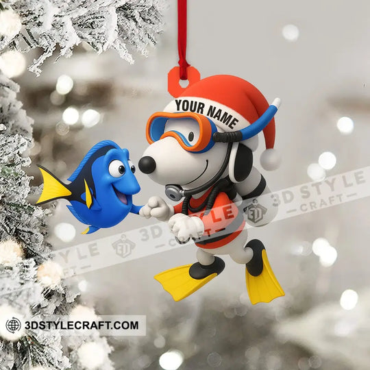 Christmas Diving Home Decor, Christmas Ornament, Personalized Ornament style option 4