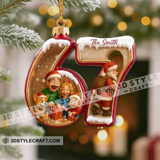 Christmas Funny 67 Meme Gifts Home Decor, Christmas Ornament, Personalized Ornament style option 4