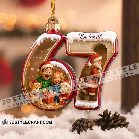 Christmas Funny 67 Meme Gifts Home Decor, Christmas Ornament, Personalized Ornament style option 3