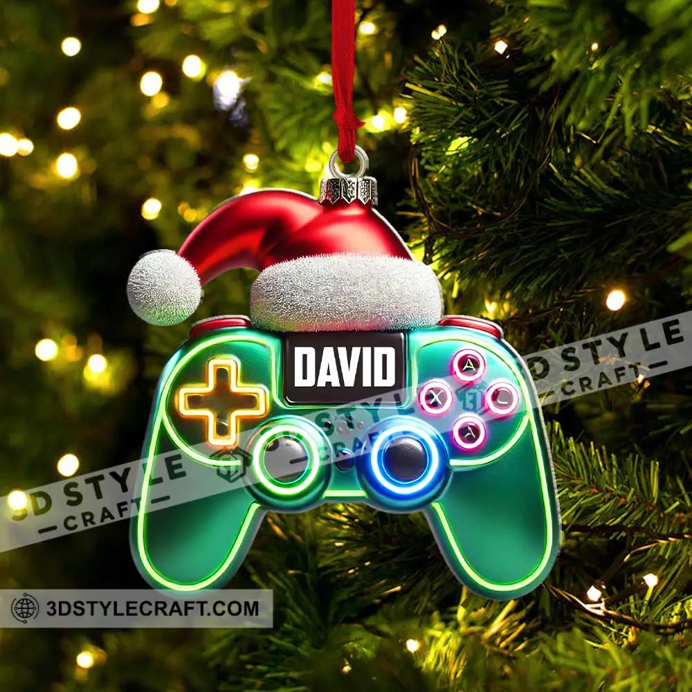 Christmas Gamer Ornament Personalized