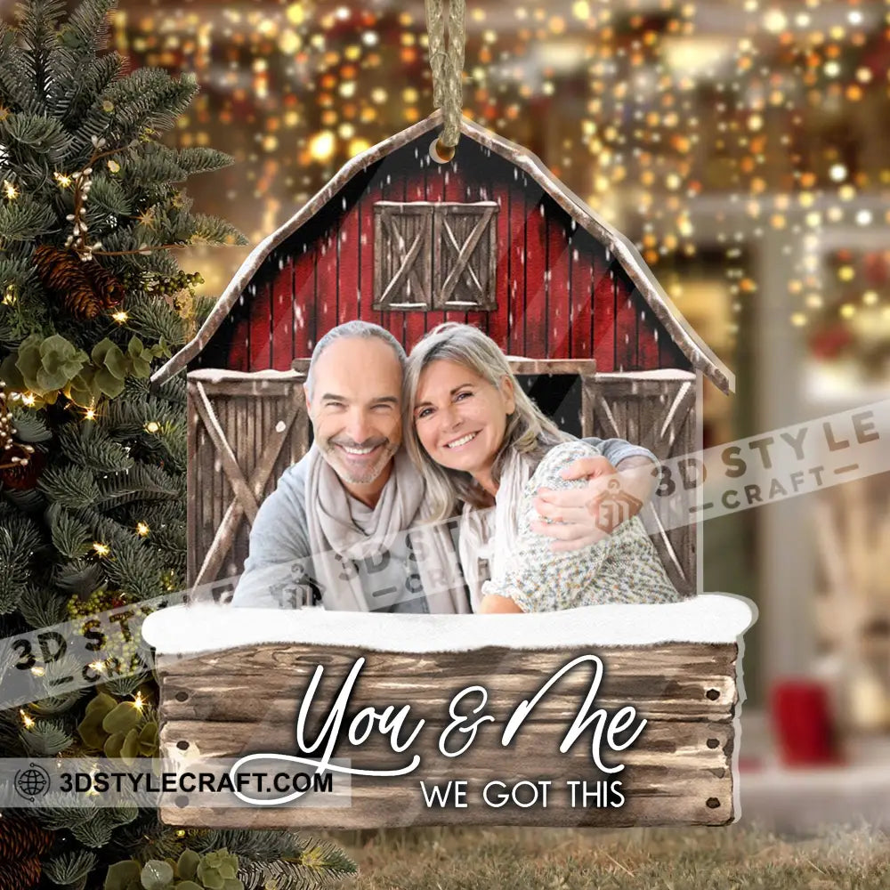 Christmas Gift Custom Photo And Quote - Personalized Acrylic Ornament For Family