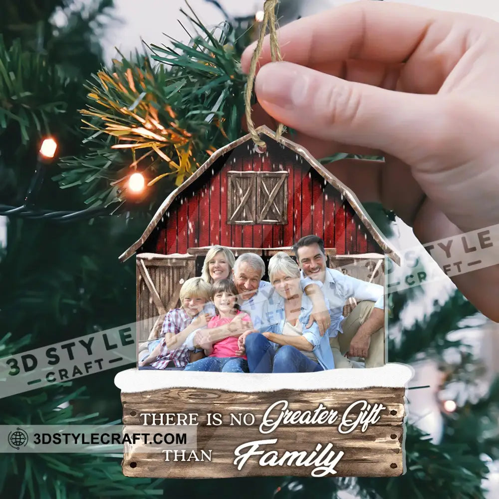 Christmas Gift Custom Photo And Quote - Personalized Acrylic Ornament For Family