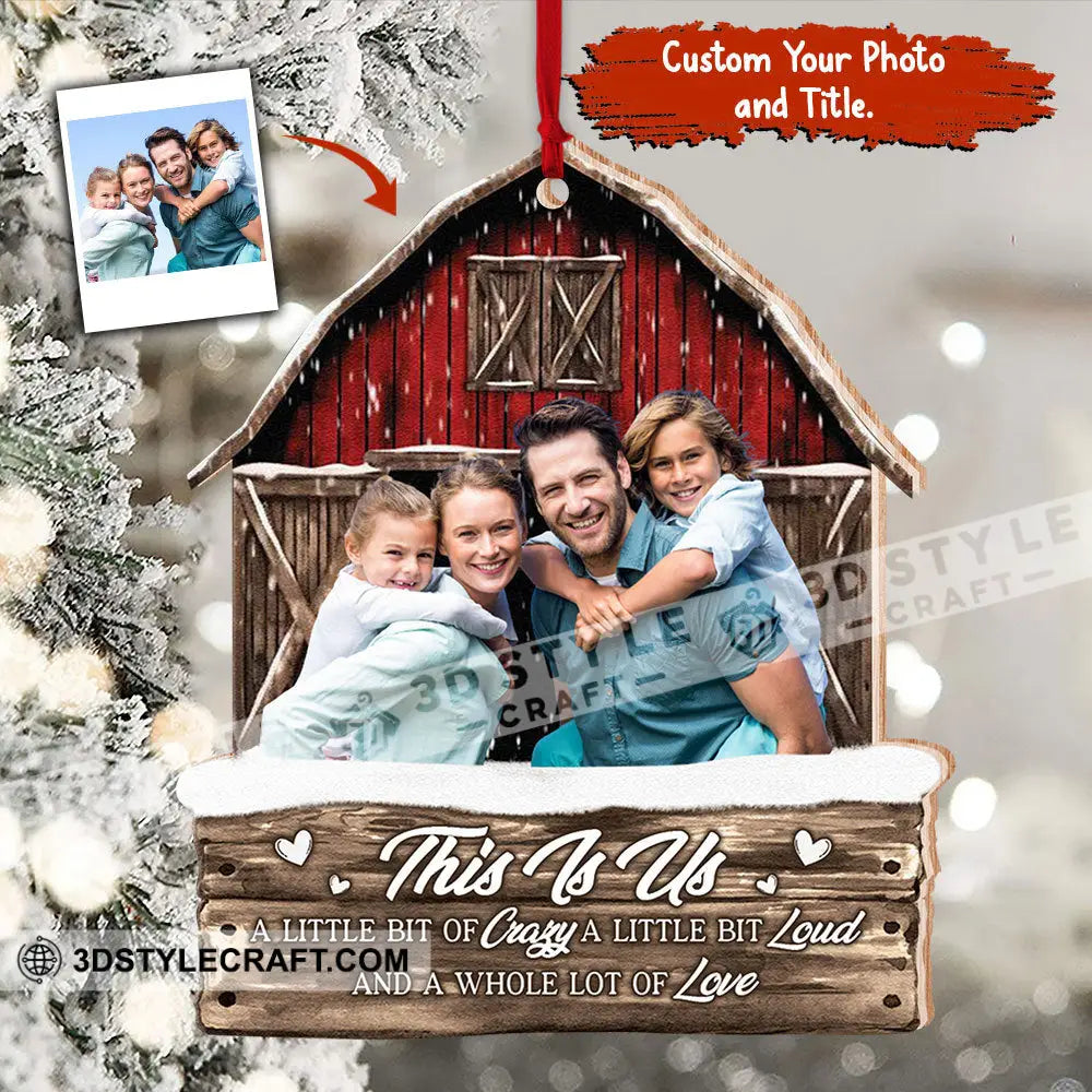 Christmas Gift Custom Photo And Quote - Personalized Shaped Wooden Ornament For Family