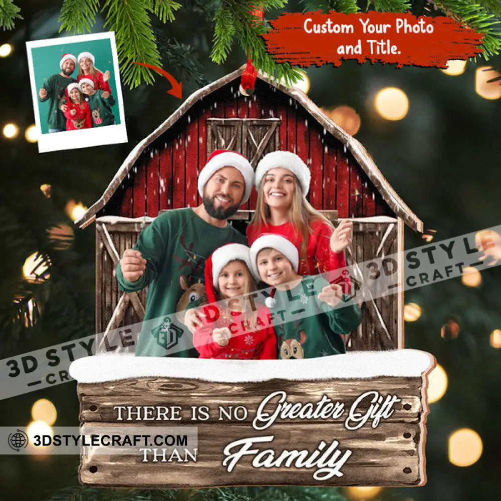 Christmas Gift Custom Photo And Quote - Personalized Shaped Wooden Ornament For Family