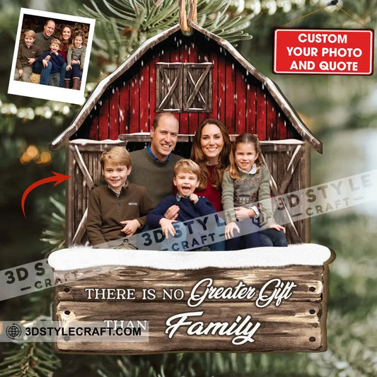 Christmas Gift Custom Photo And Quote - Personalized Shaped Wooden Ornament For Family Wood / 1