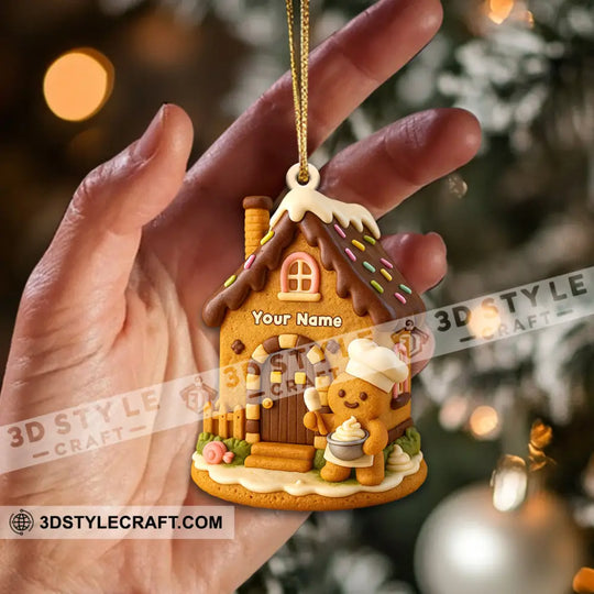 Christmas Gingerbread Home Decor, Christmas Ornament, Personalized Ornament style option 2