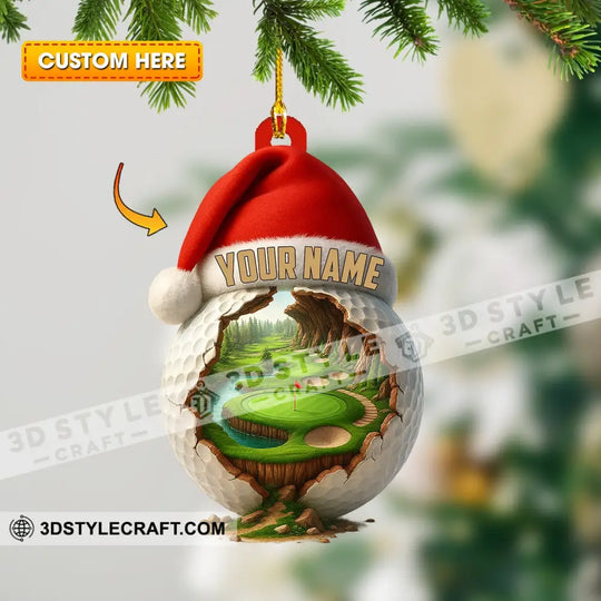 Christmas Golf Lover, Home Decor, Christmas Ornament, Personalized Ornament style option 1