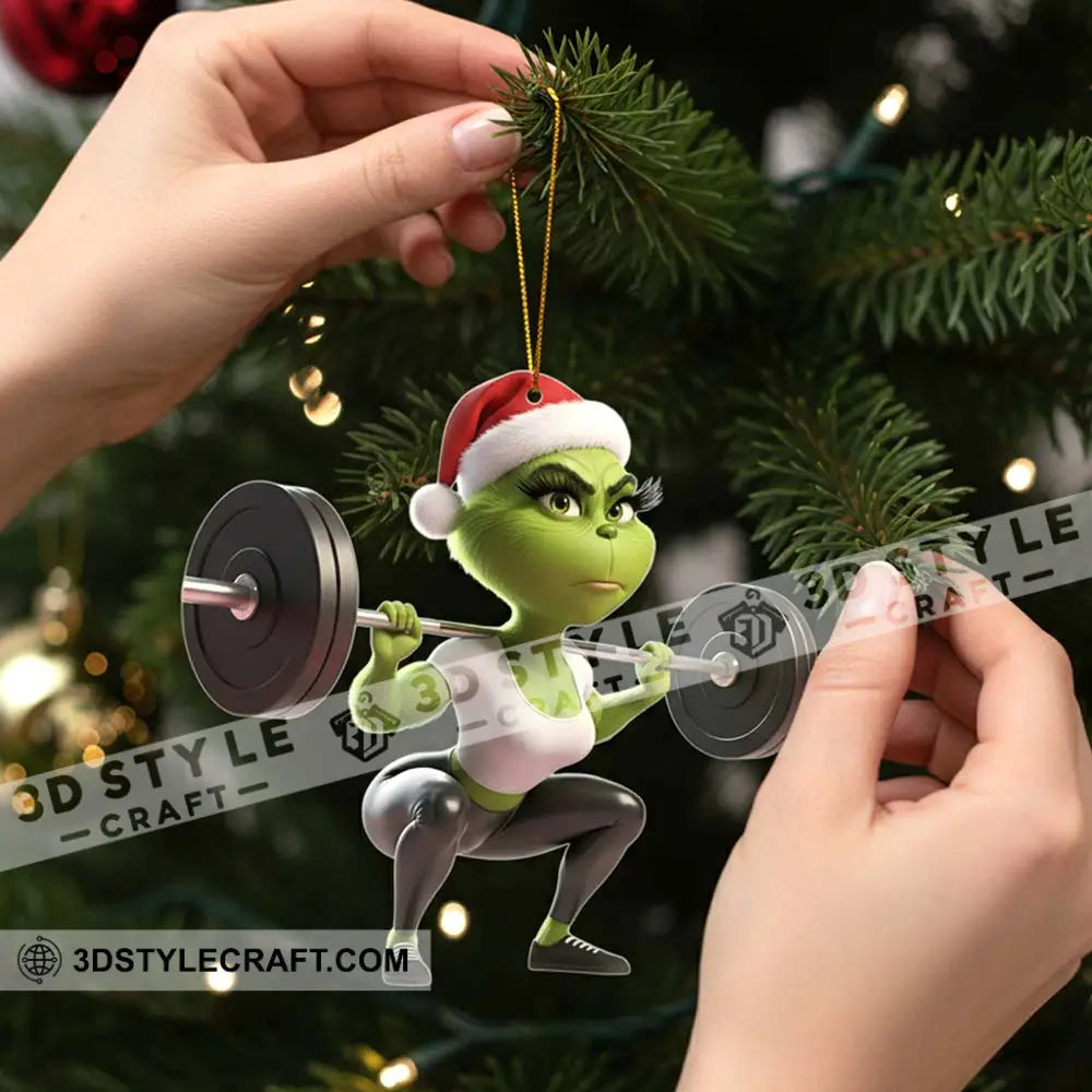 Christmas Gym Girl Home Decor Christmas Ornament Personalized Ornament Ornament