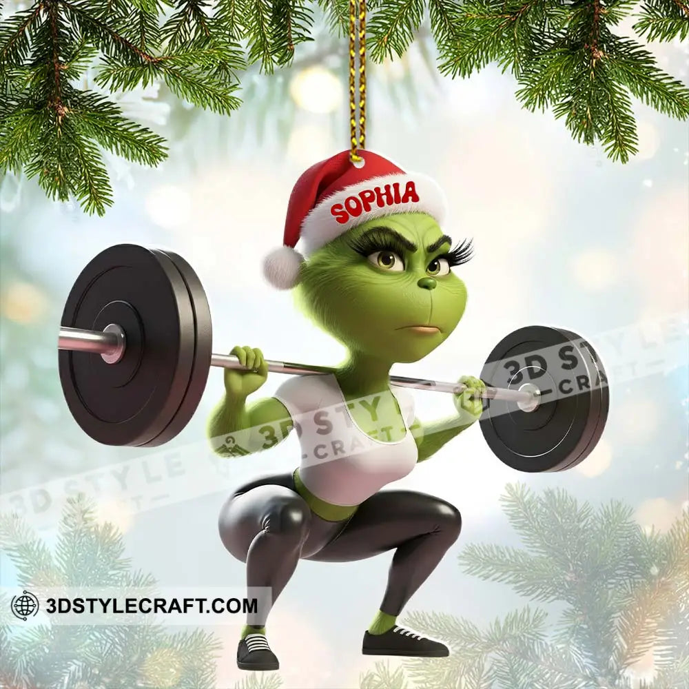 Christmas Gym Girl Home Decor Christmas Ornament Personalized Ornament Ornament