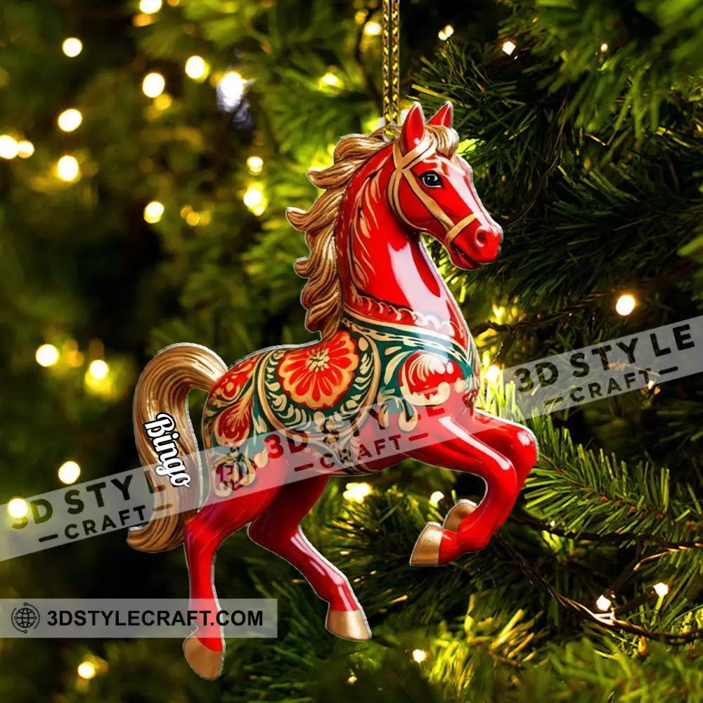 Christmas Horse Loving Home Decor Christmas Ornament Personalized Ornament Ornament