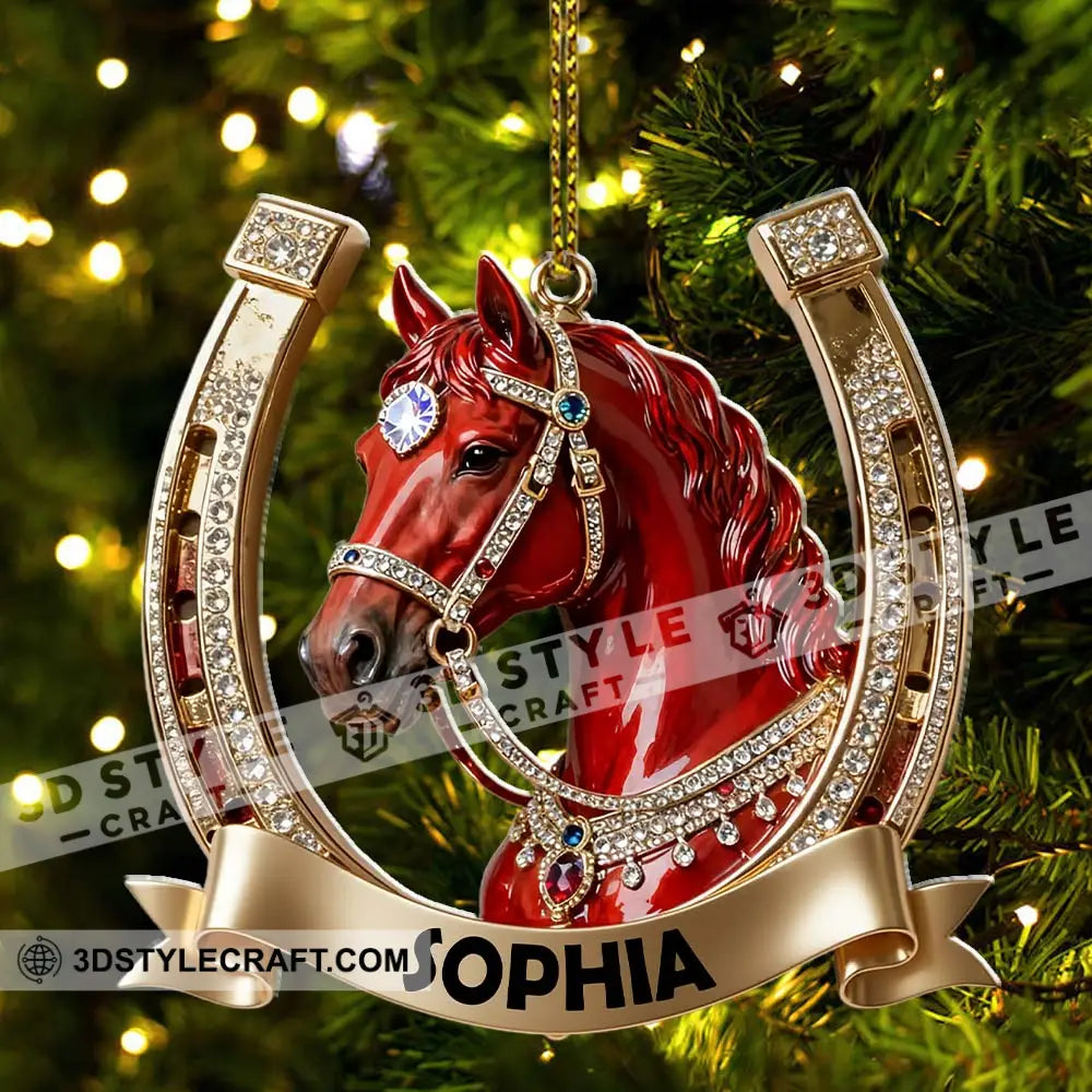 Christmas Horse Loving Home Decor Christmas Ornament Personalized Ornament Ornament